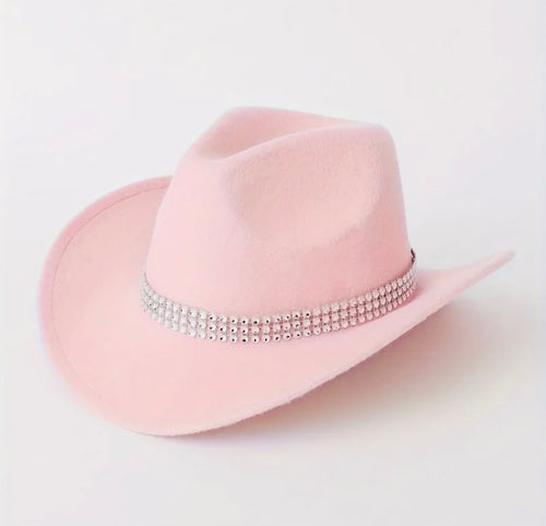 Pink Cowboy Hat with Diamantes