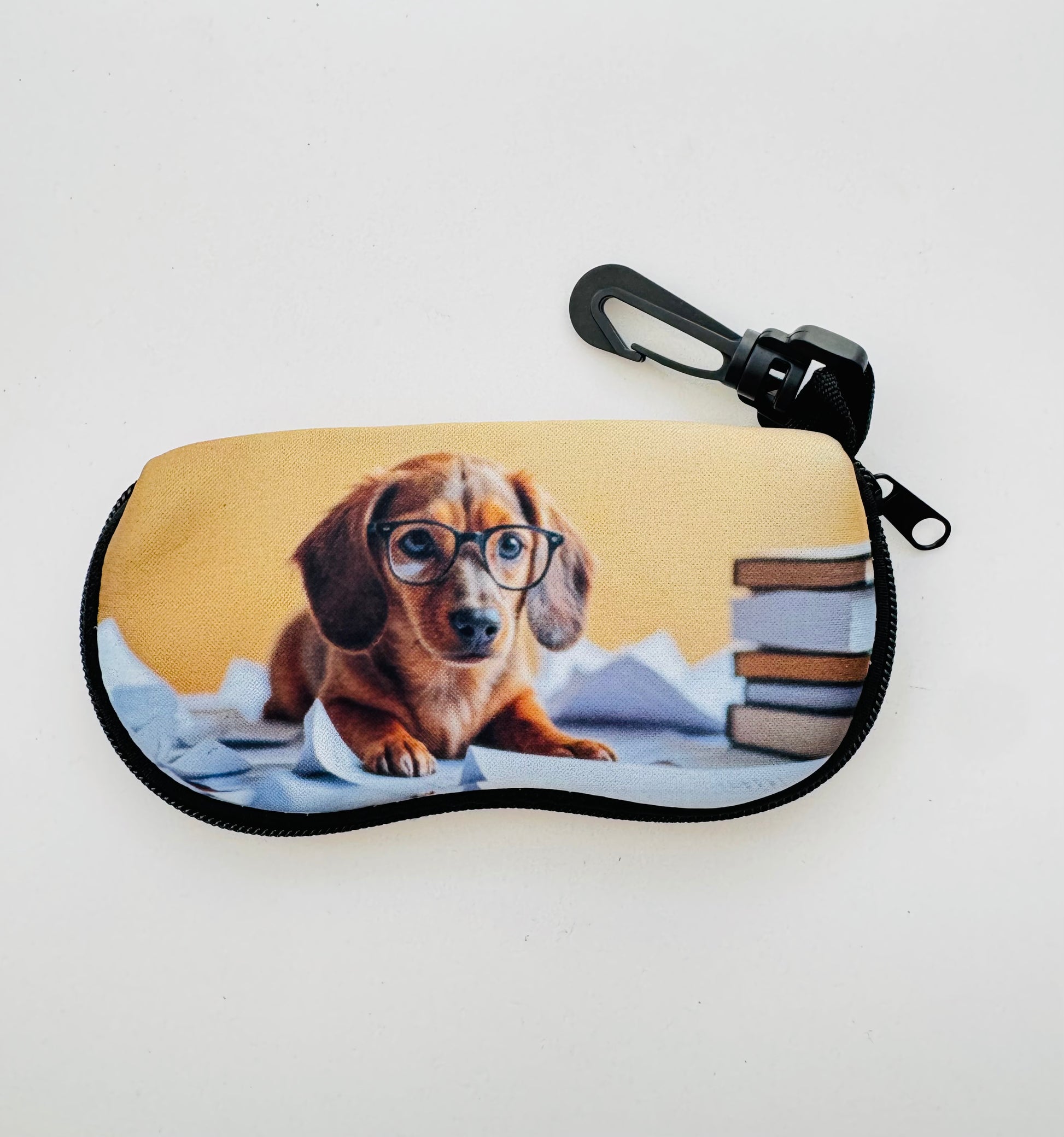 Dachshund Studying Glasses Case