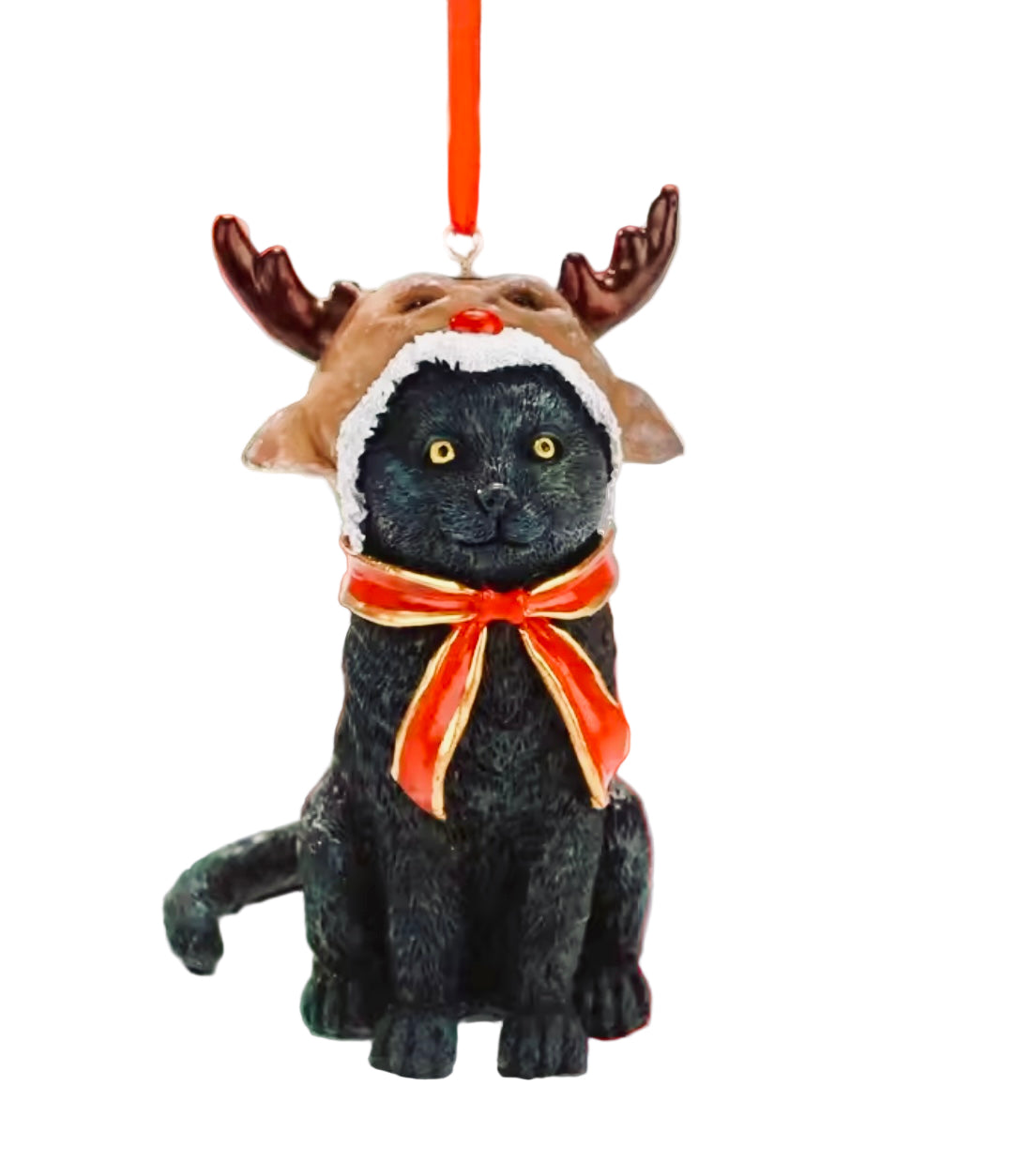 Christmas Black Cat Tree Ornament