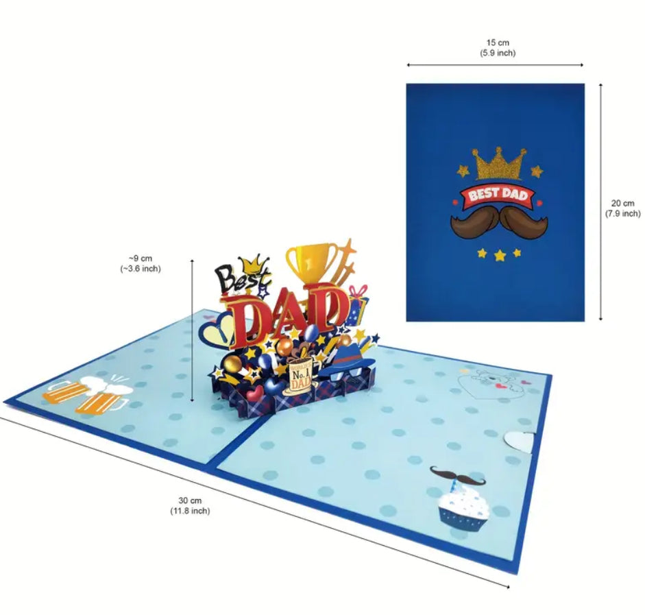 Carte pop-up « Meilleur papa »
