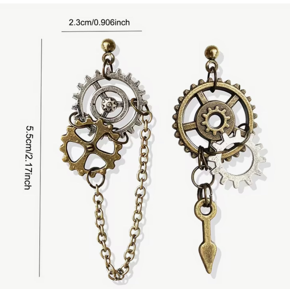 Steampunk earrings
