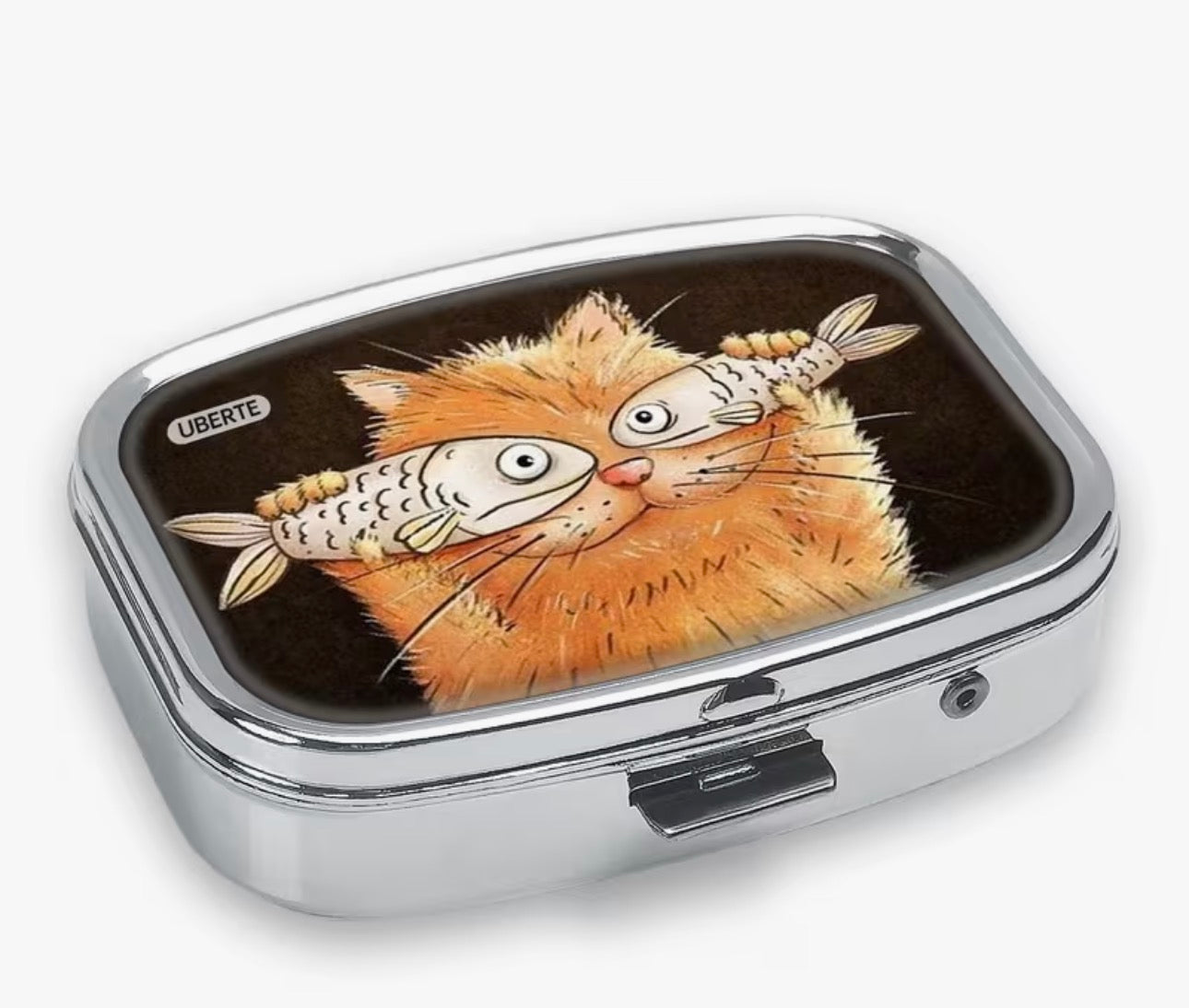Cat with Fish Pill Box