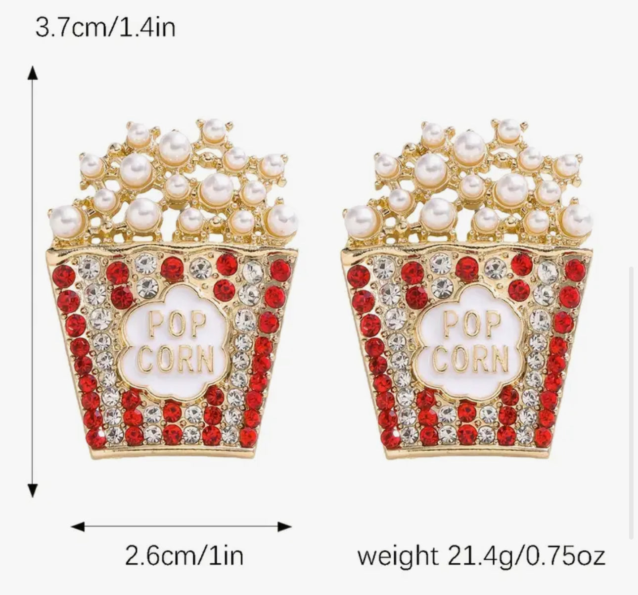 Popcorn pearls earrings