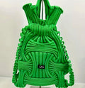 Green Knitted Backpack Bag
