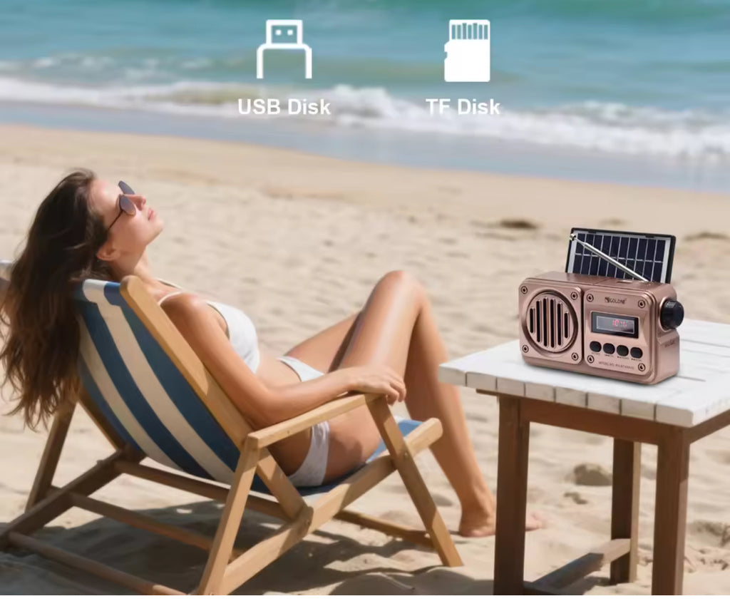 Haut-parleur radio portable solaire