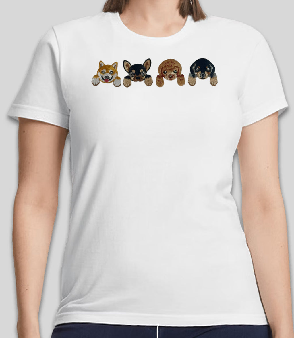 T-shirt unisexe en coton « Chiens »
