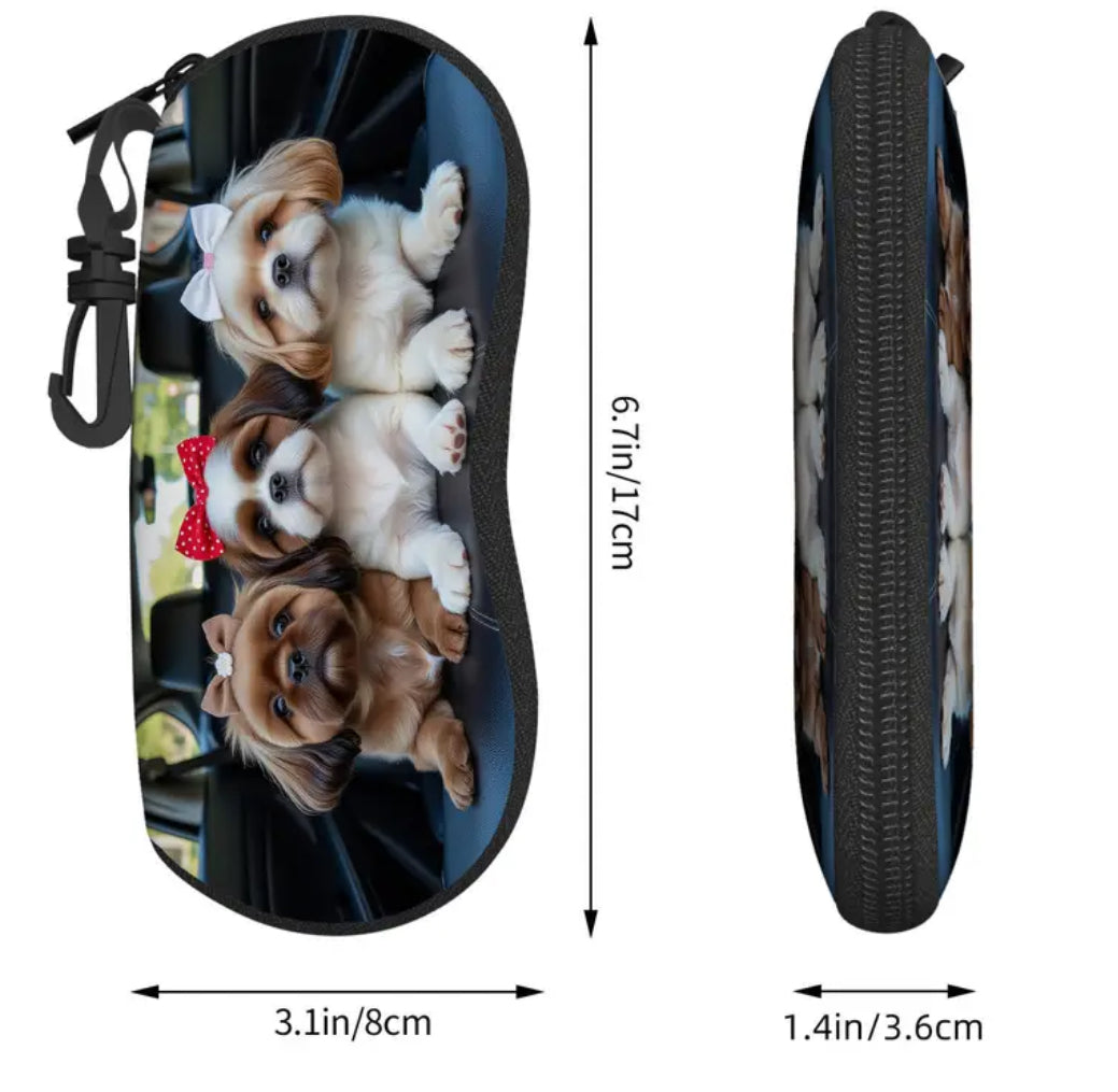 Shih Tzu Dog Fabric Glasses Case