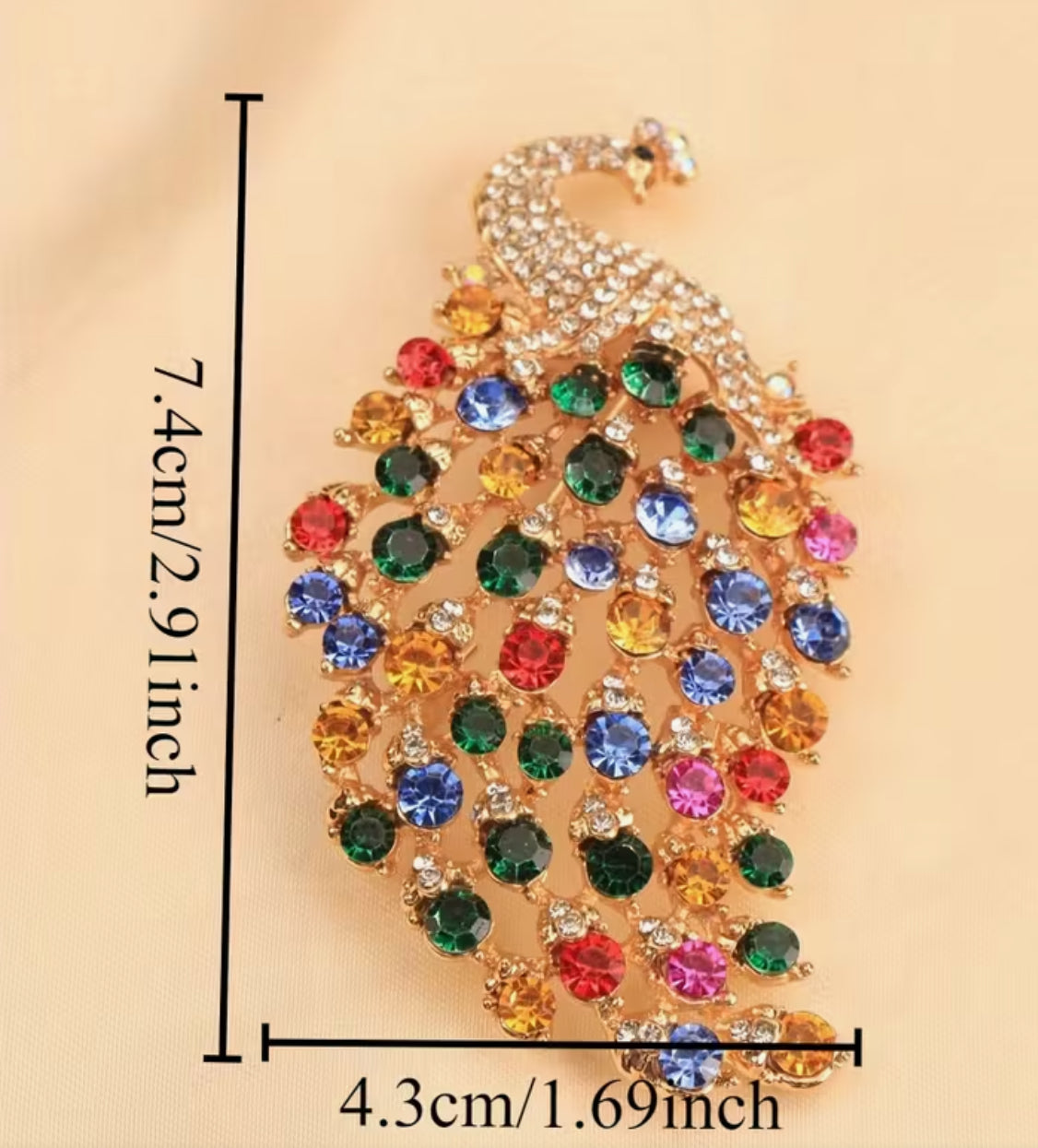 Peacock Brooch