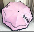 Pink with Black Lace Umbrella