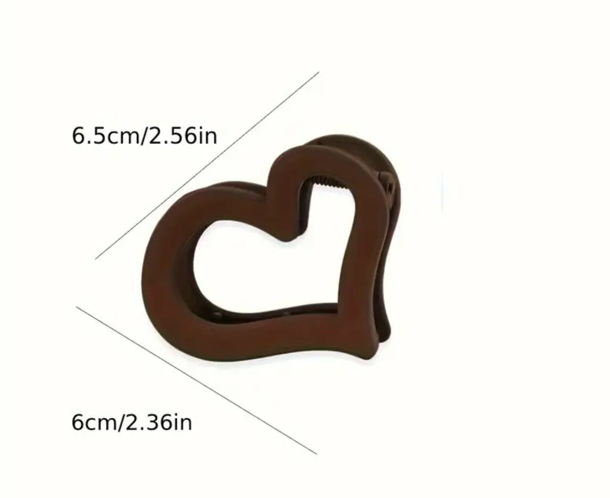 Small Heart Claw Hair Clip