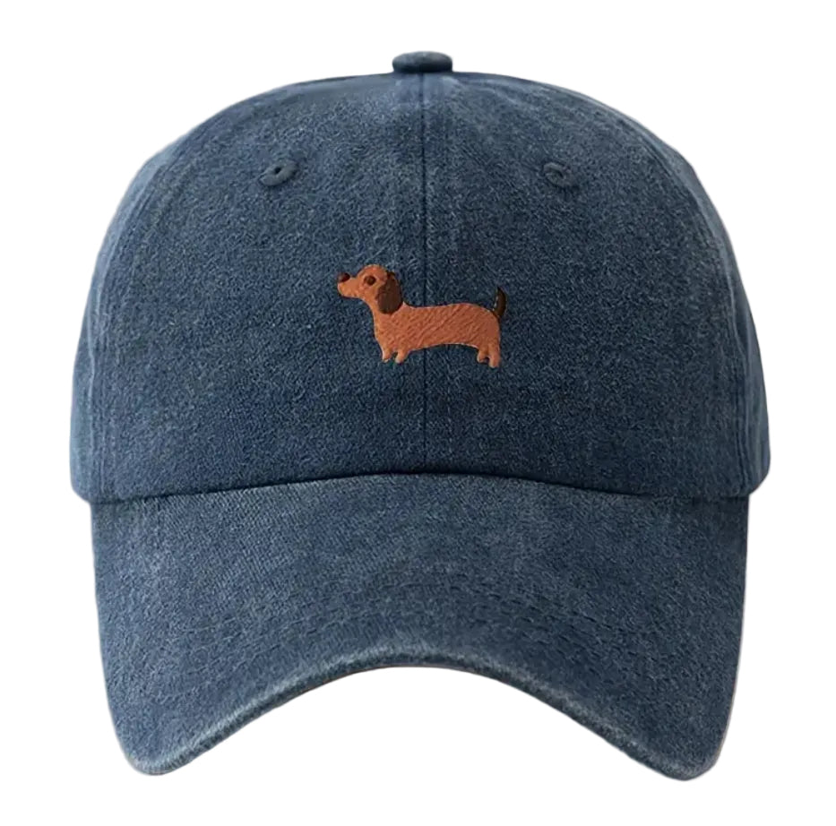 Navy Blue Dachshund Cap