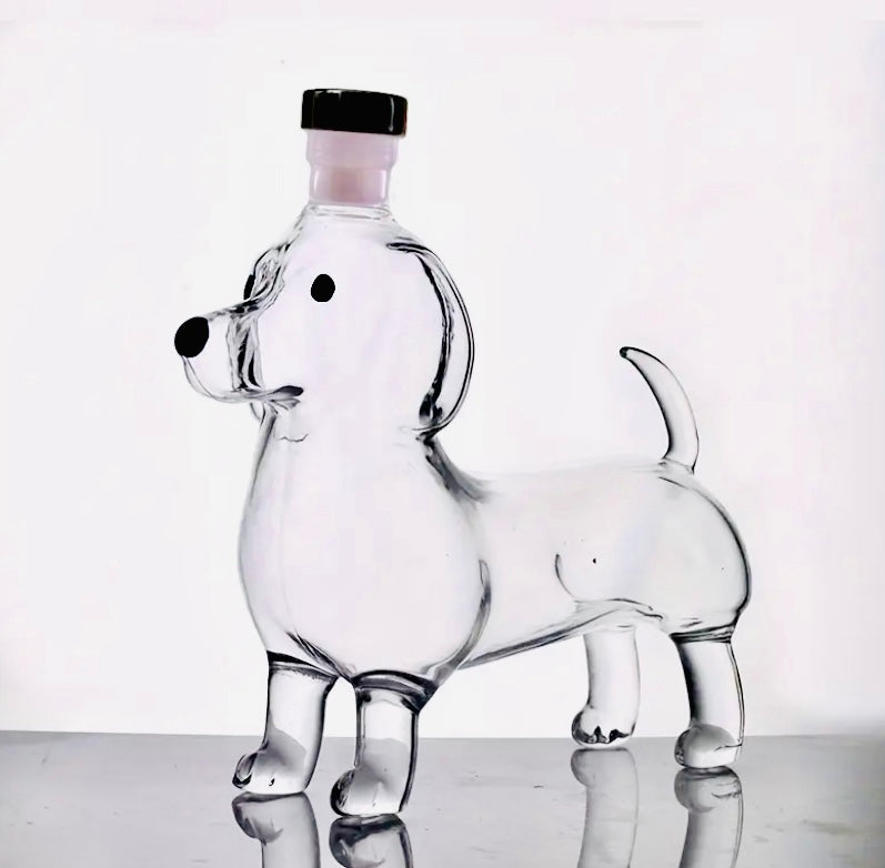 Dachshund Dog Glass Bottle 300ml