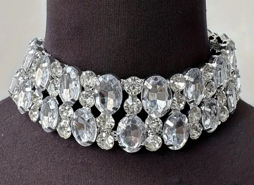 Chunky Zirconia necklace choker