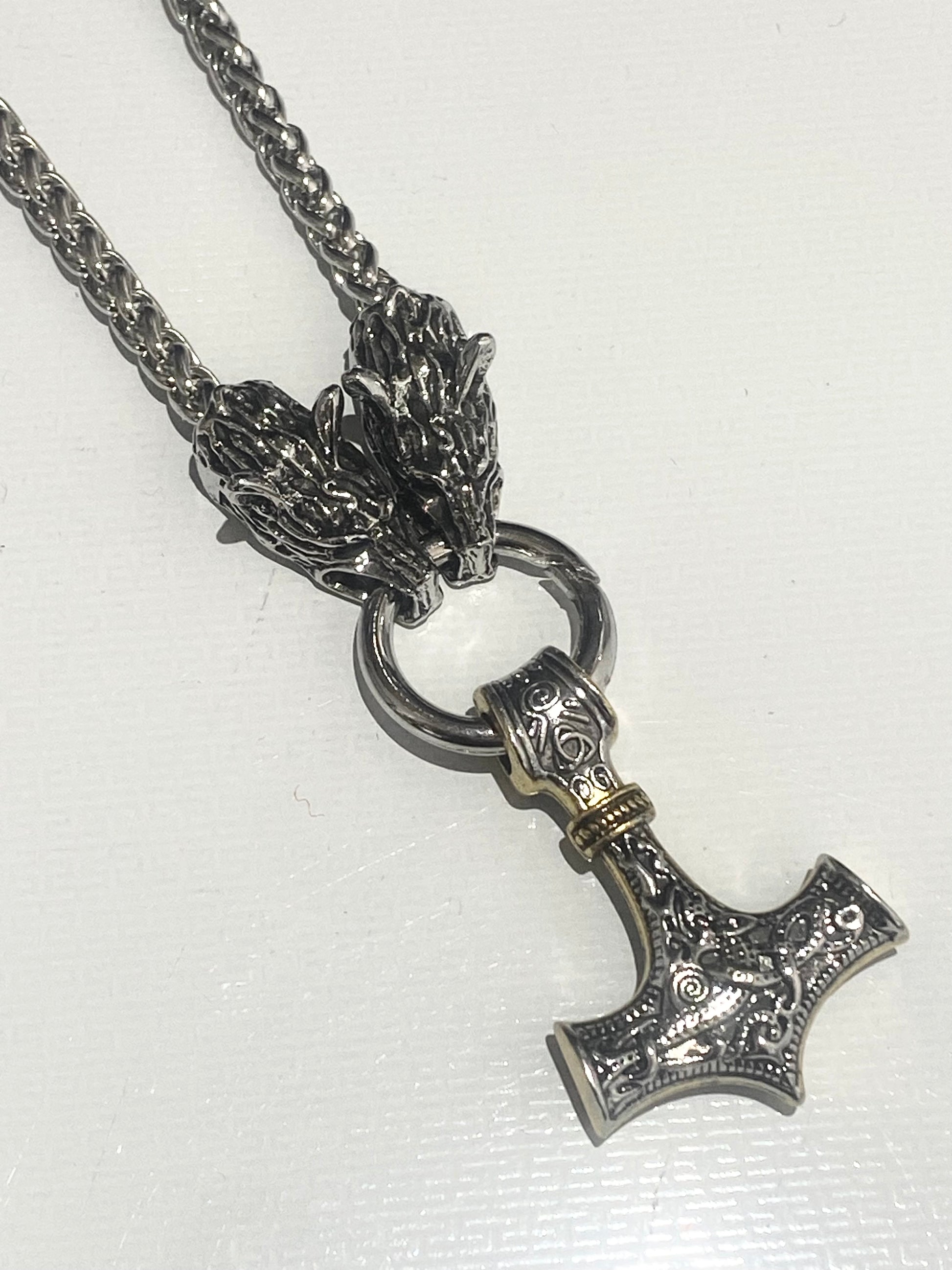 Viking wolf necklace