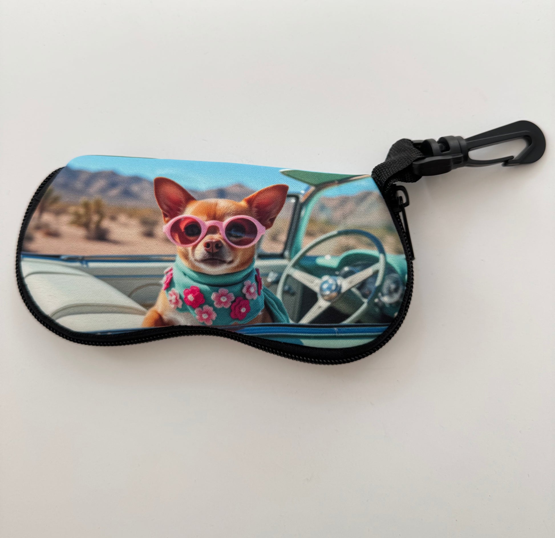 Cruising Chihuahua Soft Glasses Case