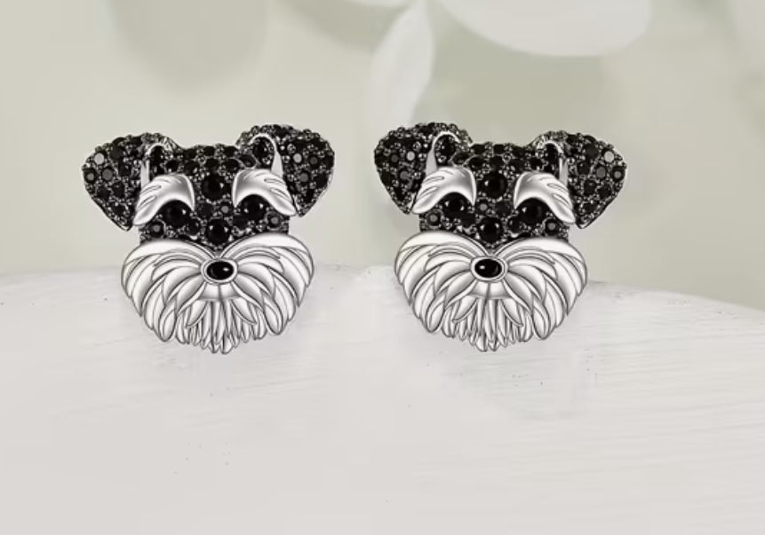 Schnauzer Stud Earrings