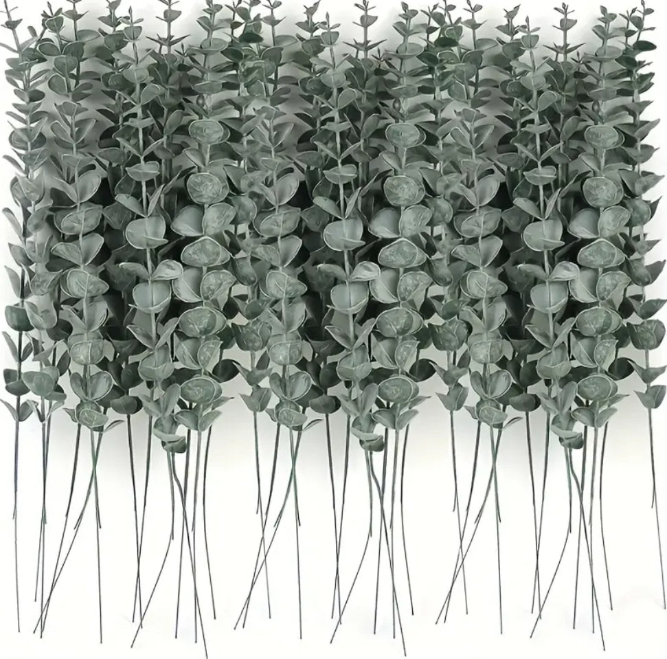 Artificial Christmas Eucalyptus branch