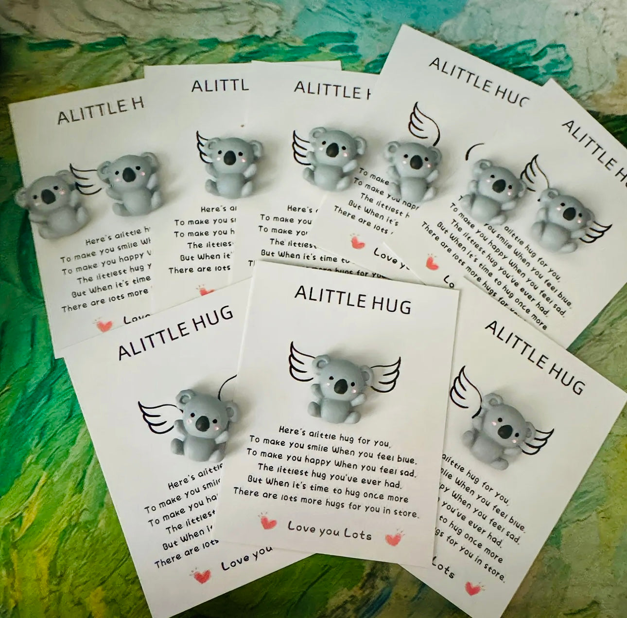 Aimant de réfrigérateur Koala avec carte Hug