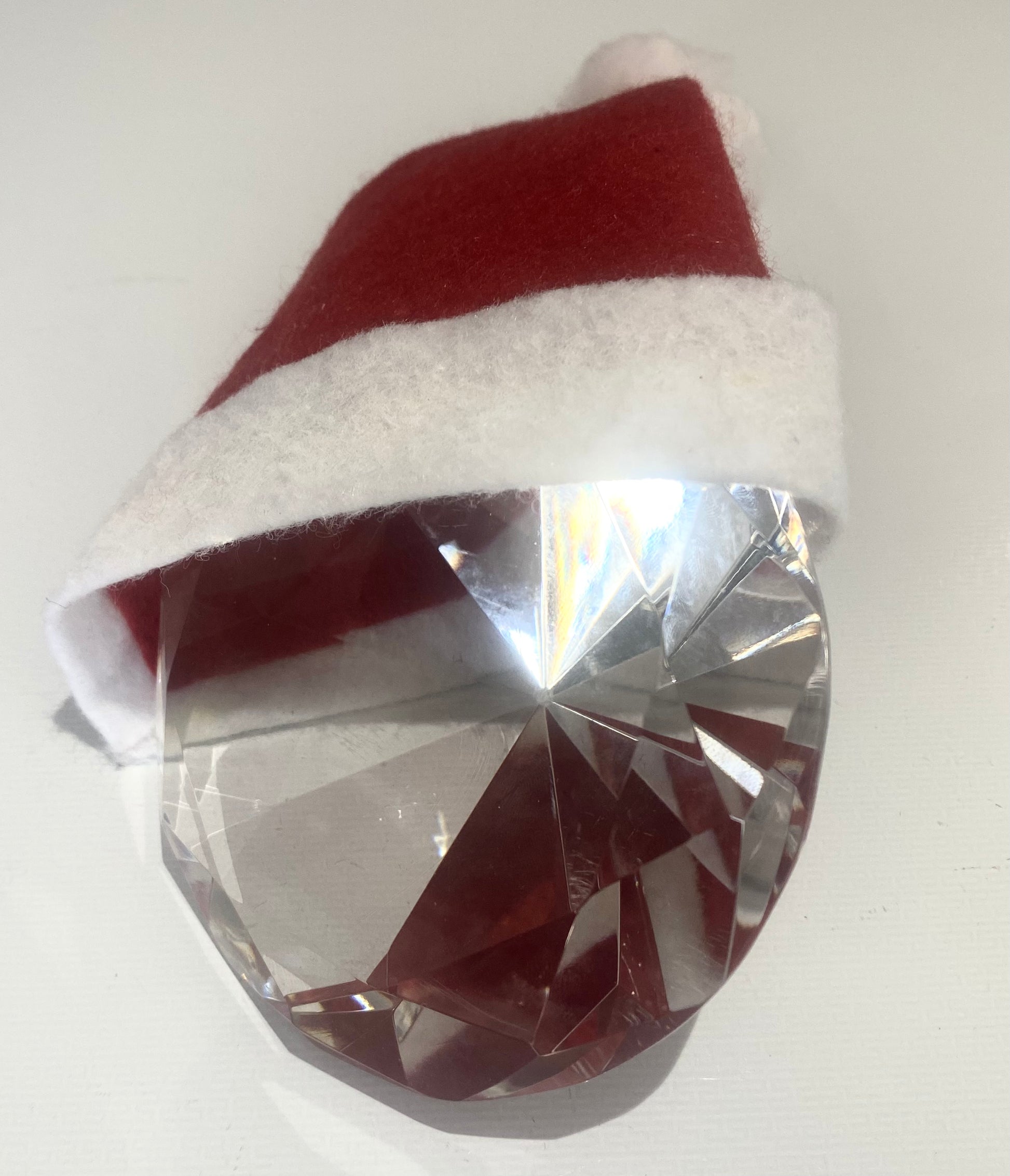 Large Crystal with Santa hat