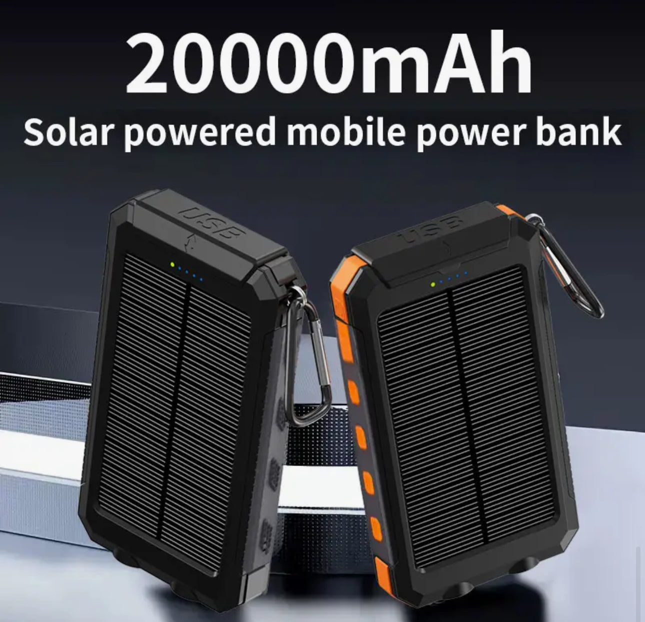 Solar Charging Power Bank /compass/ light