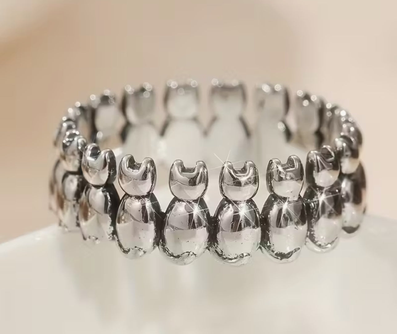 Gold-Plated Cat Party Ring