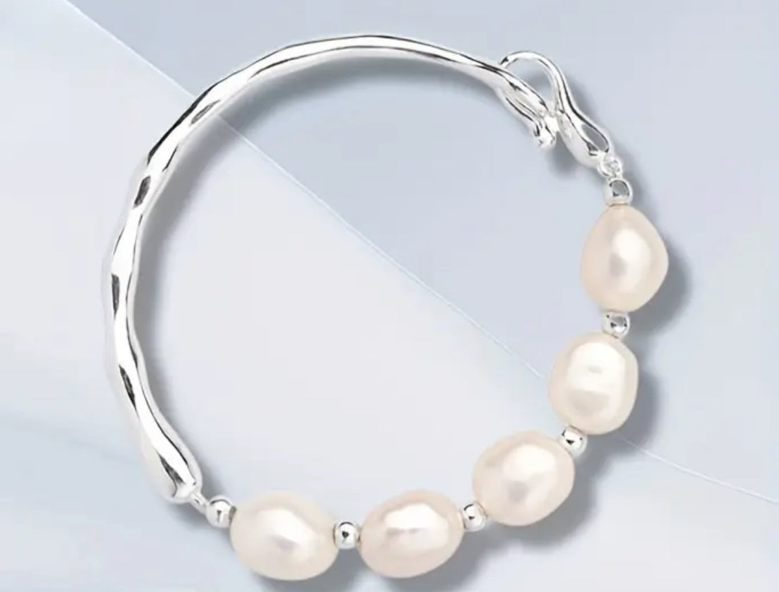 Bracelet en argent sterling et perles