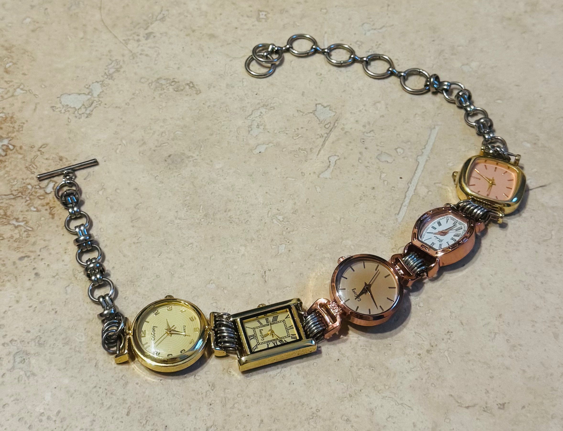 Watch choker necklace