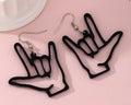 Black Love you earrings