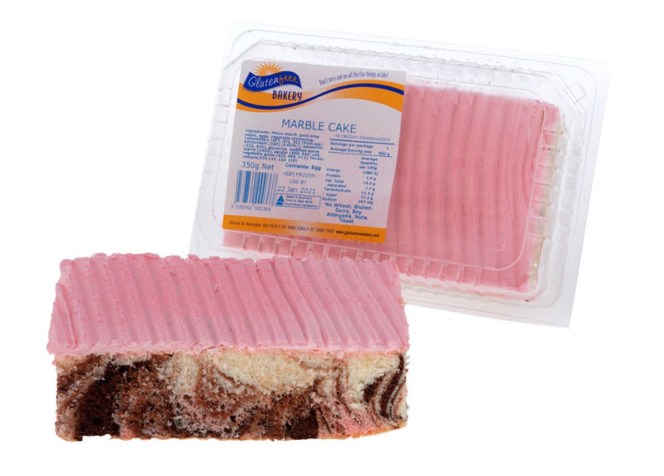 Iced Marble Cake 400g (Gluten-Free, Dairy -Free)