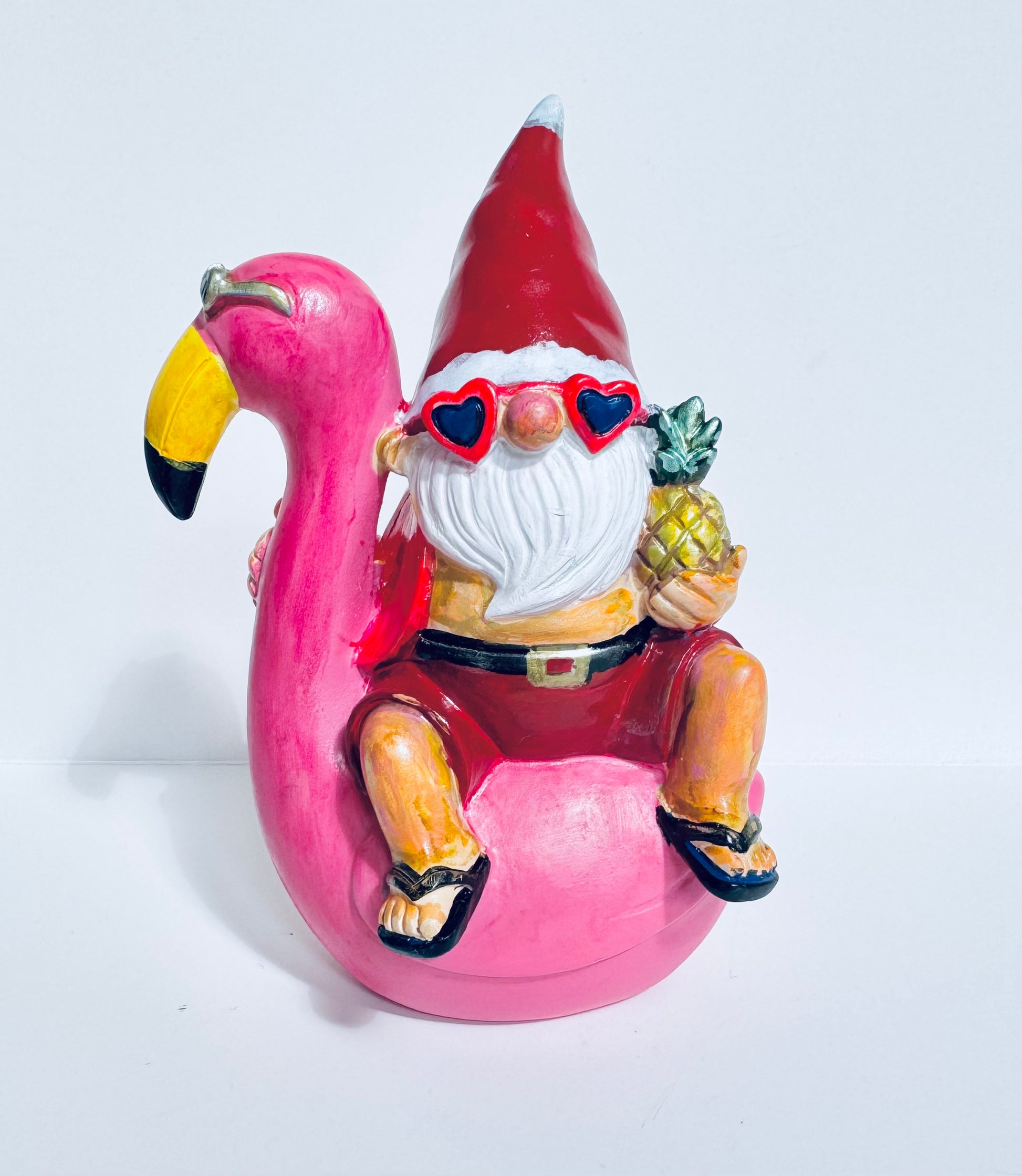 Handpainted Tropical Santa Figurine