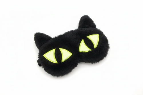 Glow-In-The Dark Black Cat mask (pink or white)