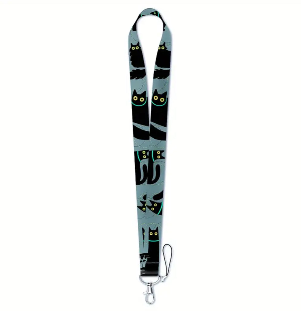 Black Cats Lanyard