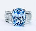 100% Sterling Silver blue Zircon ring