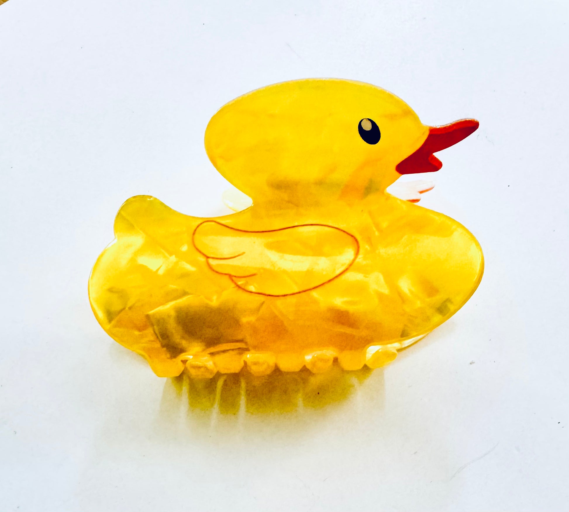 Yellow Duck Claw Hair Clip