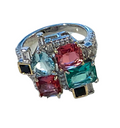 Silver Plated Zircon Ring