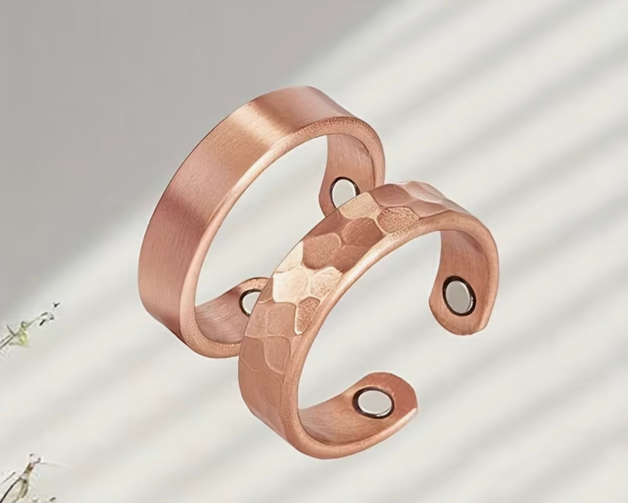 Copper Magnetic Ring ( Plain or hammered)