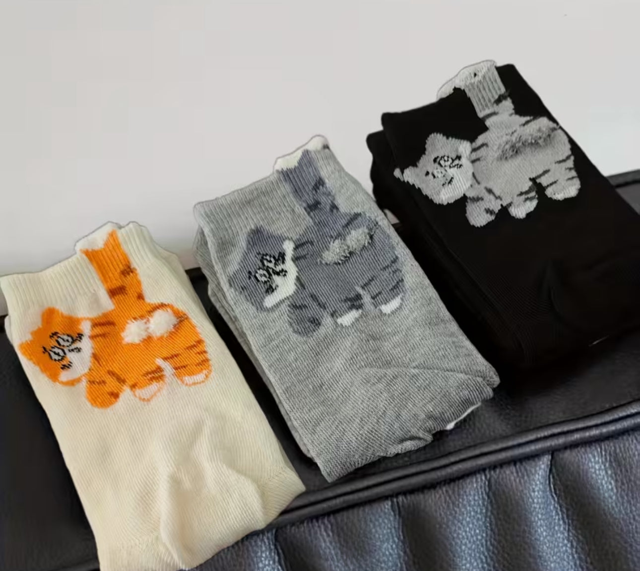 Novelty Tabby cat socks