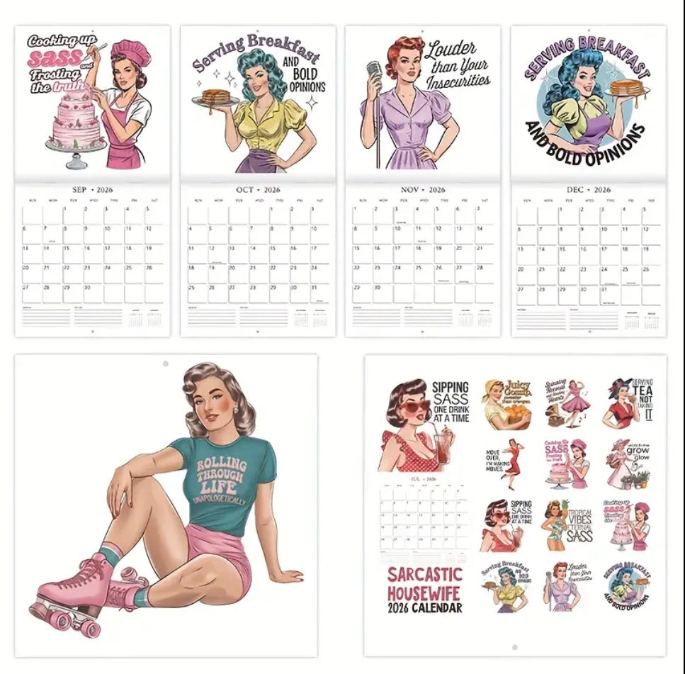 2026 Sarcastic Housewife Calendar
