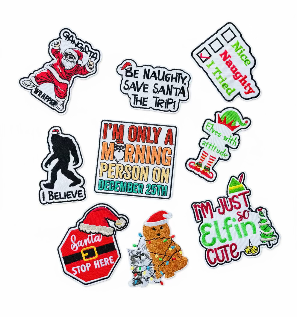 Funky Christmas Iron-On Transfer Patch