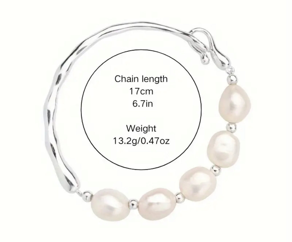 Bracelet en argent sterling et perles