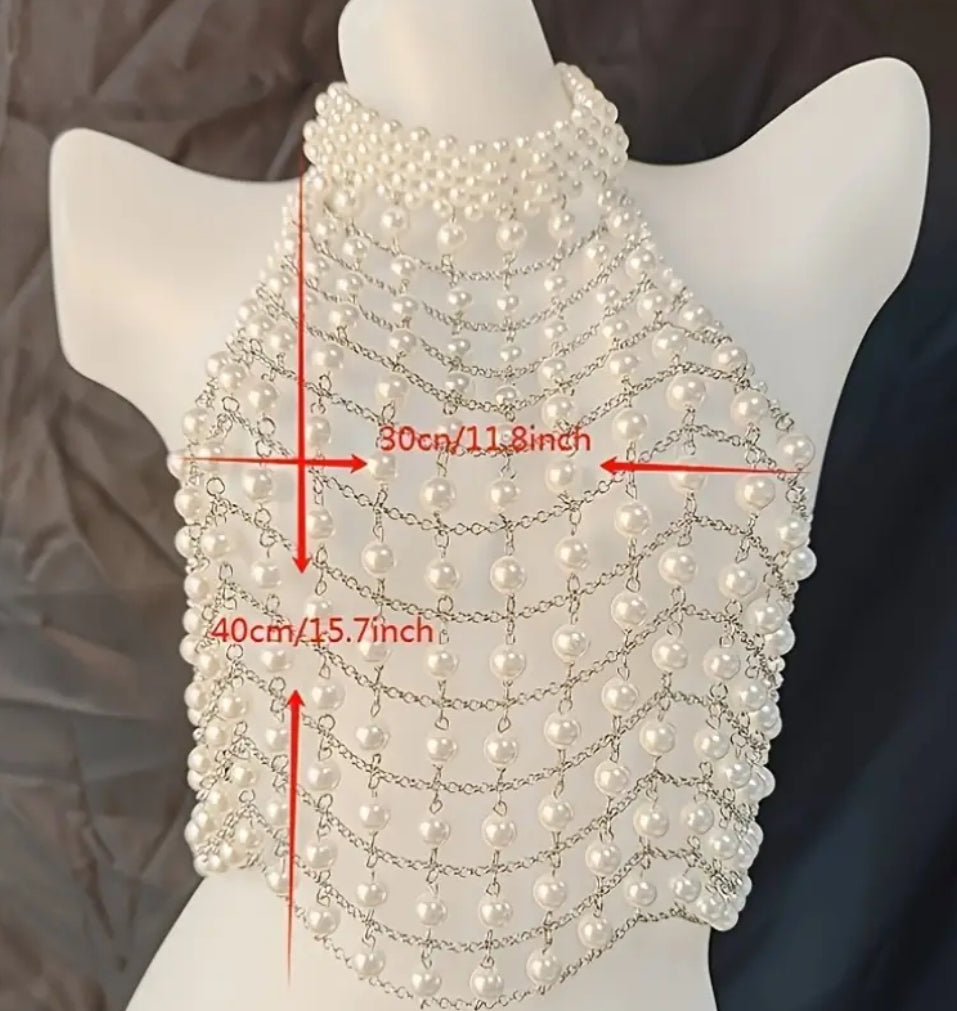 Haut licou à perles