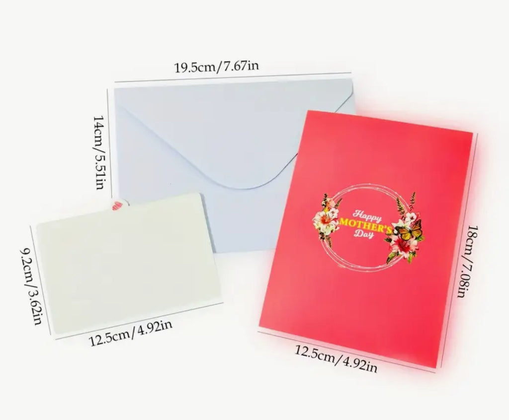 Carte de fête des mères 3D Jardin de fleurs