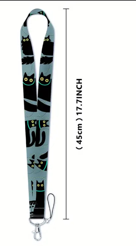 Black Cats Lanyard