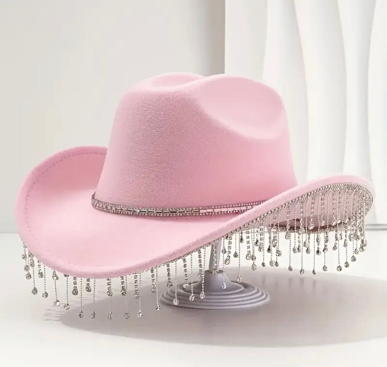 Pink Cowboy Hat with Diamantes