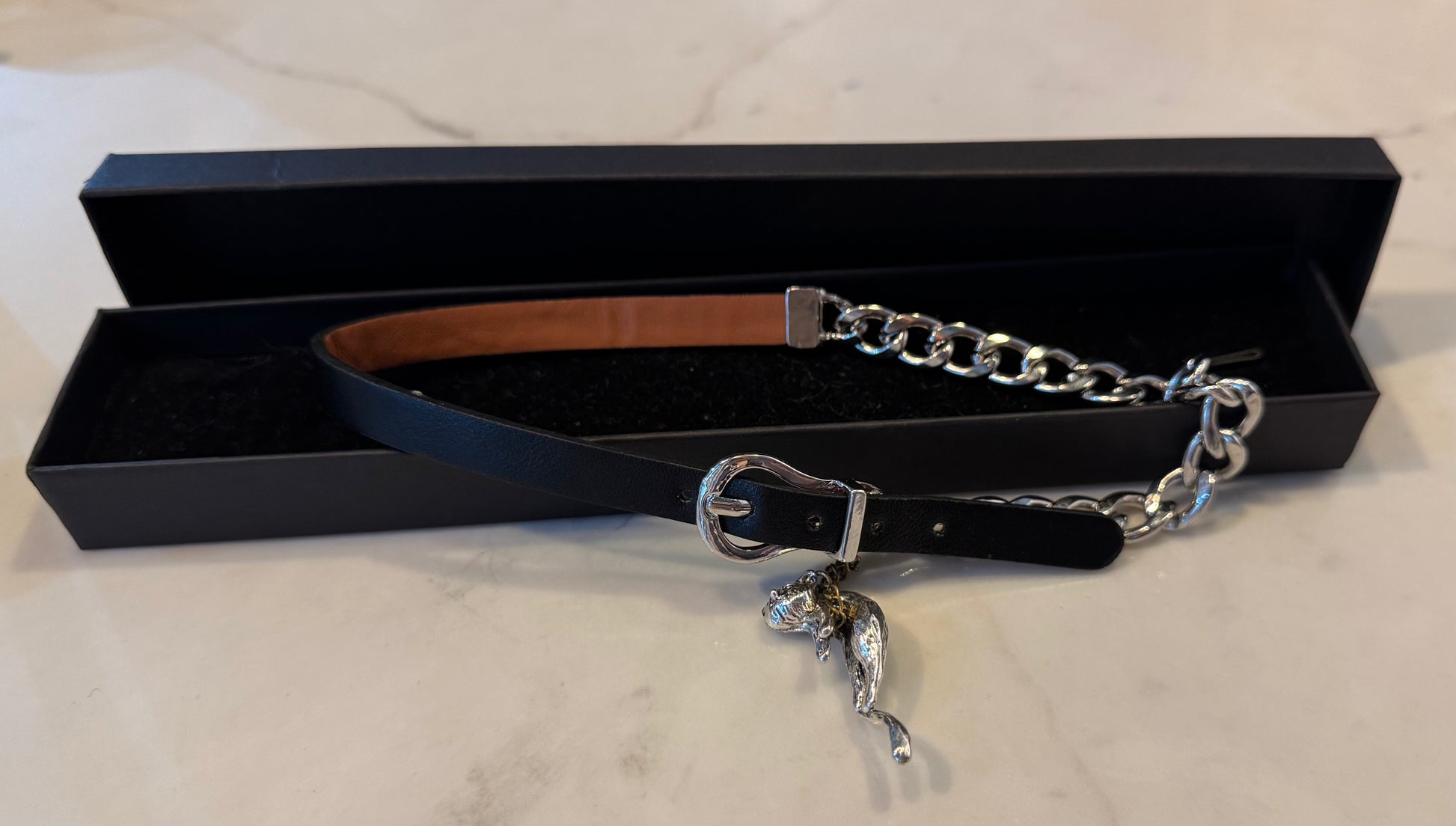 Handcrafted Hanging Cat Choker Necklace