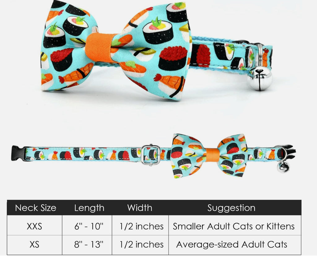 Collier nœud papillon sushi