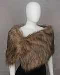 Brown fur cape