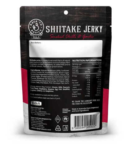 Shiitake Mushroom Jerky Smoked Chilli & Garlic