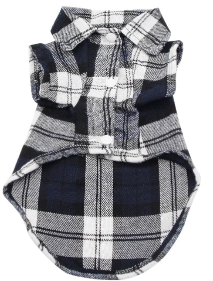 Blue Tartan Shirt for Pets