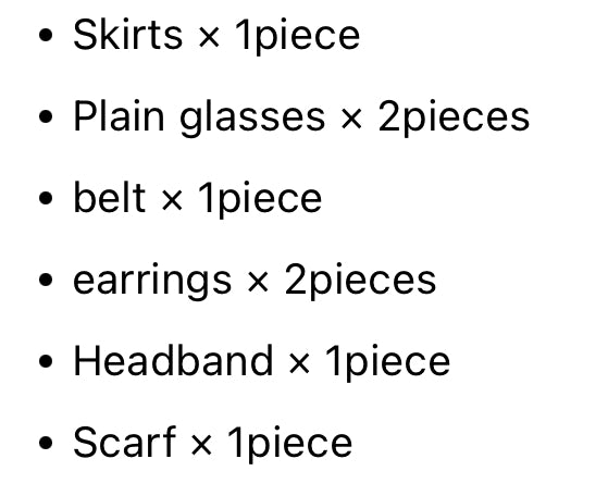 1950s Accessories Set 8-piece (Red)